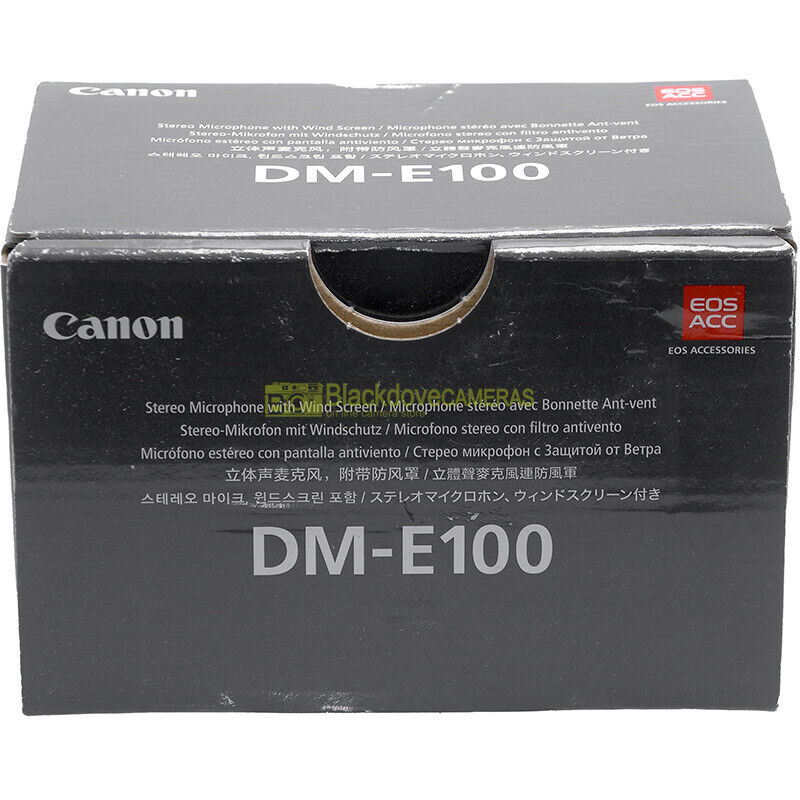 Canon DM-E100 microfono Stereo per fotocamere. Alta qualità. Camera  microphone.